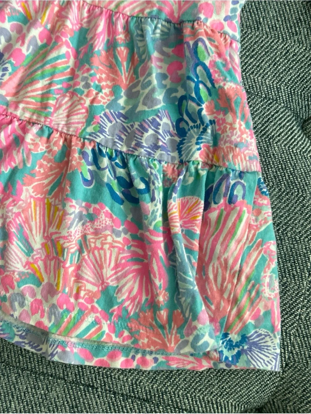 Lilly Pulitzer Girl's Pink Mini Geanna Long Sleeve Cotton Dress - XSmall (2-3)